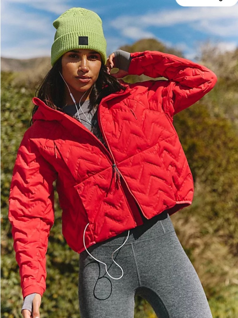 Free People FP movement emerald Gettin Lost Packable Puffer jacket NWT - Picture 4 of 14
